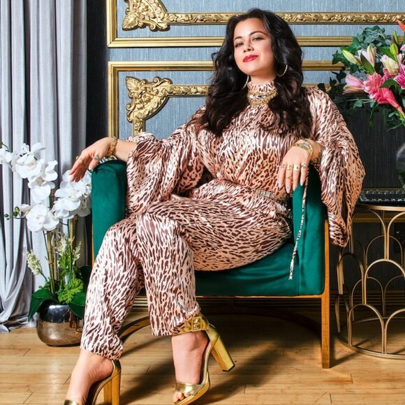 Satin Animal Print co-ord set - Picture 1 of 3